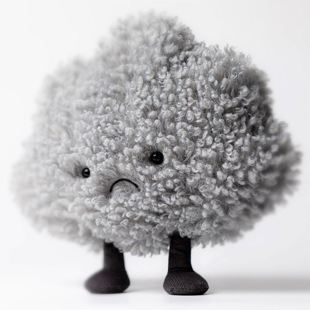 Objets Jellycat Peluche Amuseables Storm Cloud,23cm x 26cm x 11cm Grise | 39856-EDBO