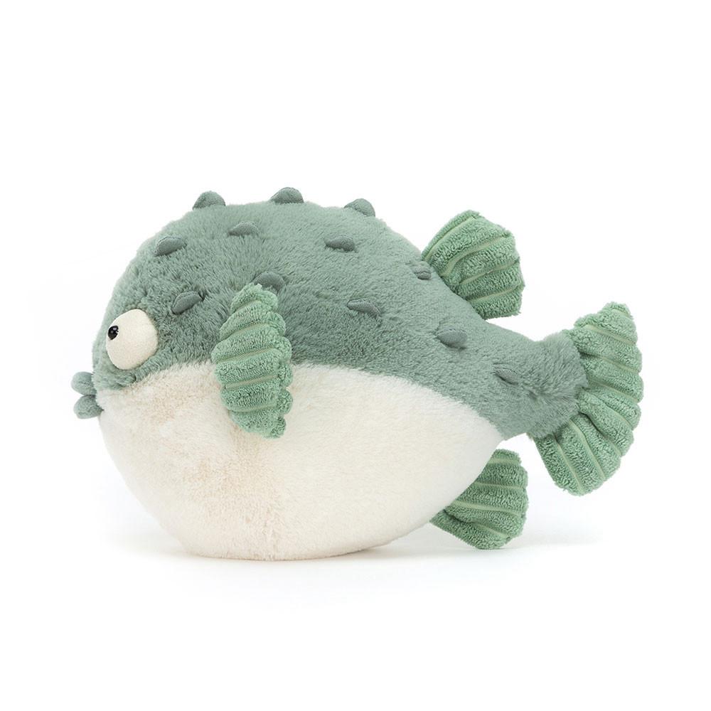 Océan Jellycat Peluche Pacey Pufferfish,16cm x 12cm x 23cm Vert | 20564-PIGZ