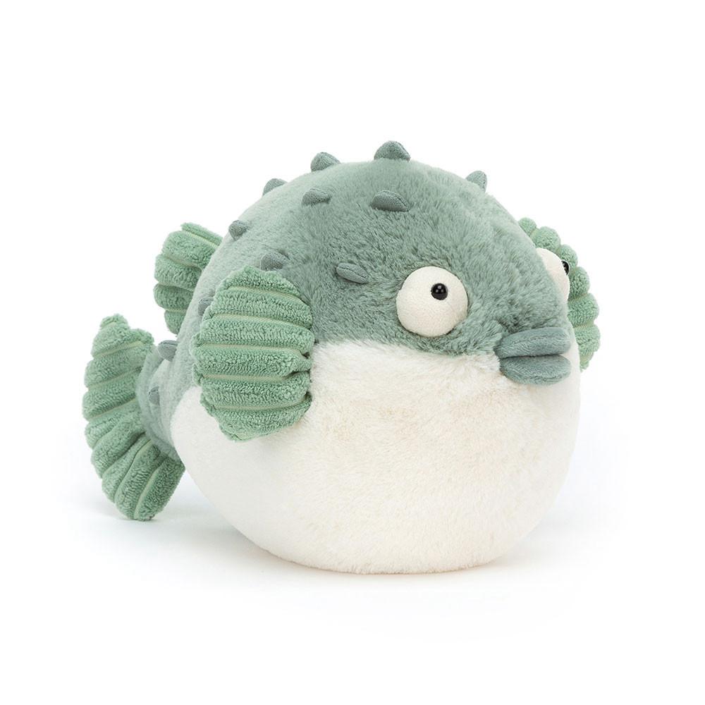 Océan Jellycat Peluche Pacey Pufferfish,16cm x 12cm x 23cm Vert | 20564-PIGZ