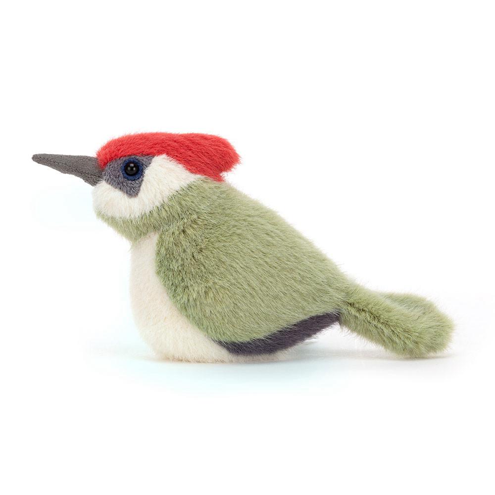 Oiseaux Jellycat Peluche Birdling Woodpecker,10cm x 7cm x 9cm Vert | 47952-URBE