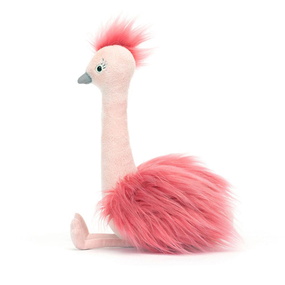 Oiseaux Jellycat Peluche Fou Fou Ostrich,31cm x 14cm x 15cm Rose | 38065-YSLU