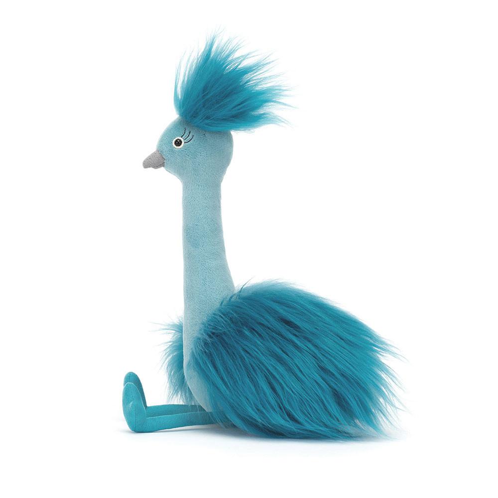 Oiseaux Jellycat Peluche Fou Fou Peacock,31cm x 14cm x 15cm Bleu | 93421-ISYK