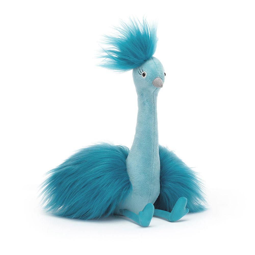 Oiseaux Jellycat Peluche Fou Fou Peacock,31cm x 14cm x 15cm Bleu | 93421-ISYK