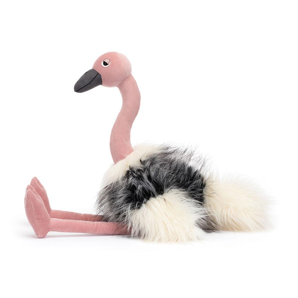 Oiseaux Jellycat Peluche Ramonda Ostrich,55cm x 15cm x 15cm Rose | 01245-EMOI