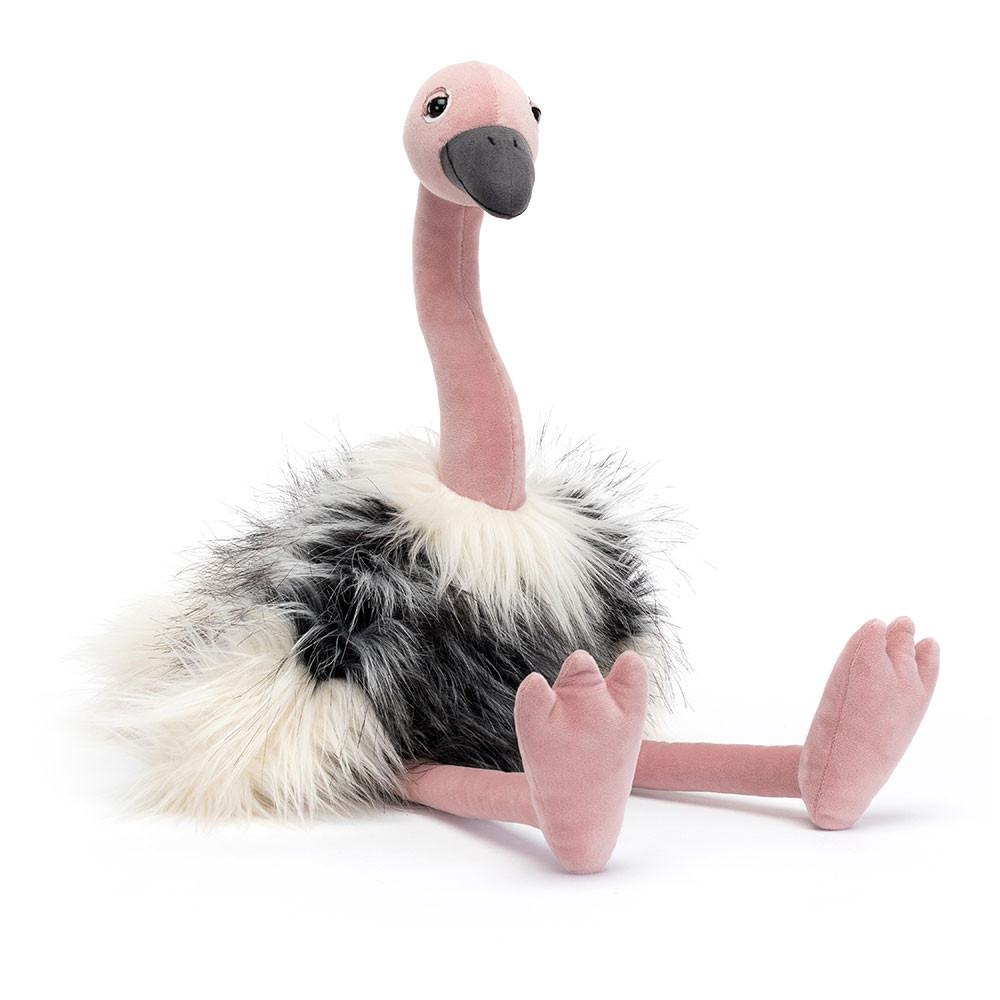 Oiseaux Jellycat Peluche Ramonda Ostrich,55cm x 15cm x 15cm Rose | 01245-EMOI