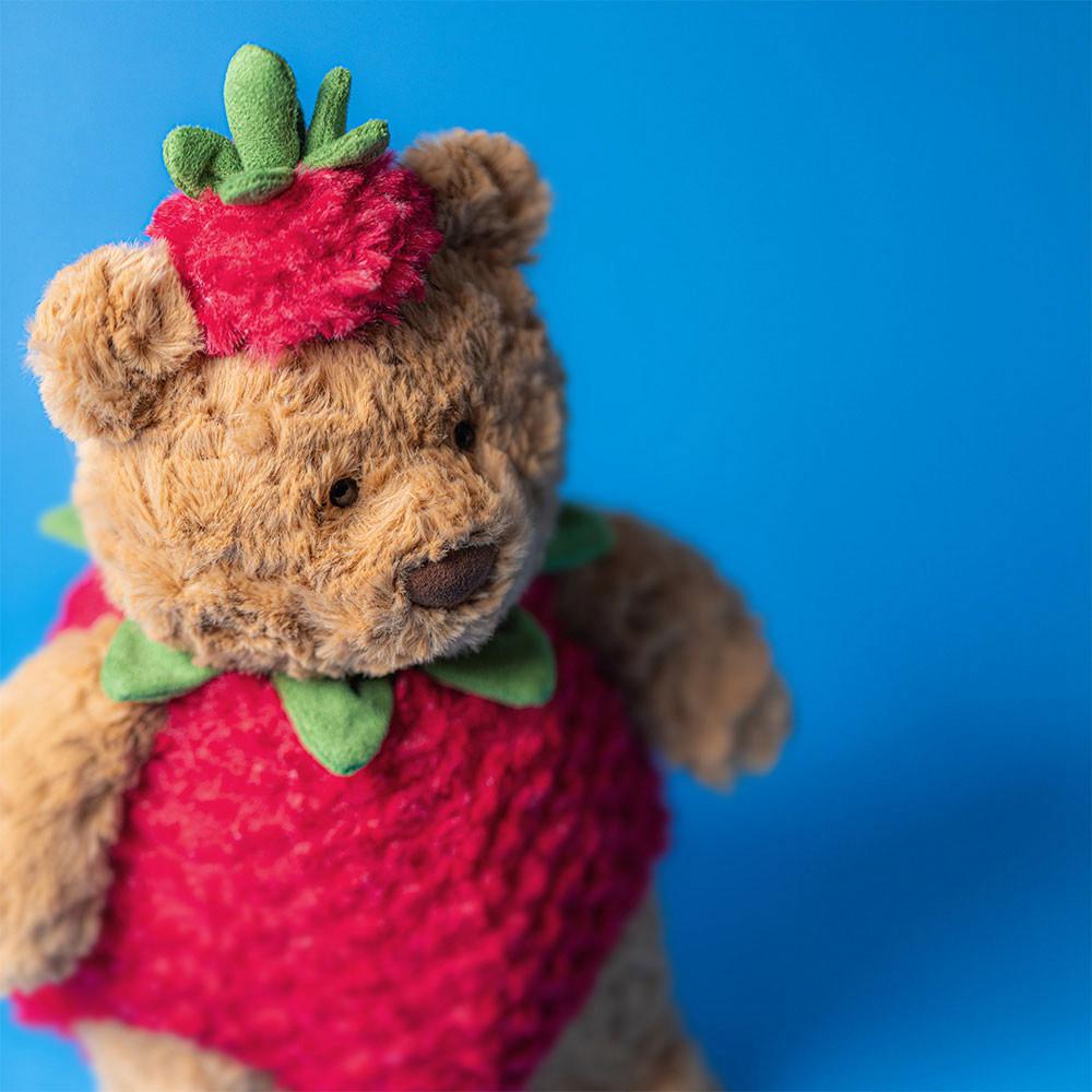 Ours Jellycat Peluche Bartholomew Strawberry,26cm x 12cm x 8cm Marron | 78519-KURT