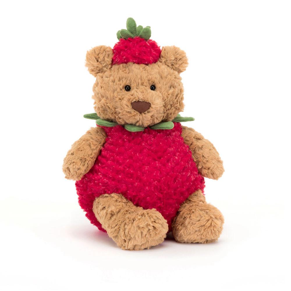 Ours Jellycat Peluche Bartholomew Strawberry,26cm x 12cm x 8cm Marron | 78519-KURT