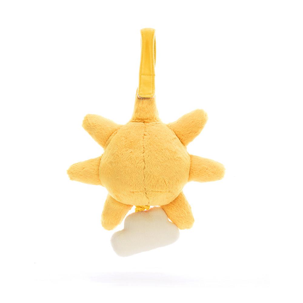 Peluche Bébé Jellycat Amuseables Sun Musical Pull,20cm x 20cm x 5cm Jaune | 65910-LQSV