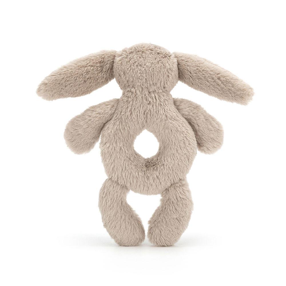 Peluche Bébé Jellycat Bashful Bunny Ring Rattle,18cm x 8cm x 2cm Beige | 42510-ASPN