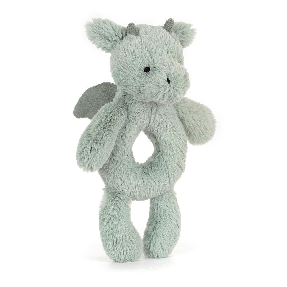 Peluche Bébé Jellycat Bashful Dragon Ring Rattle,18cm x 8cm x 2cm Vert | 90641-UGVQ