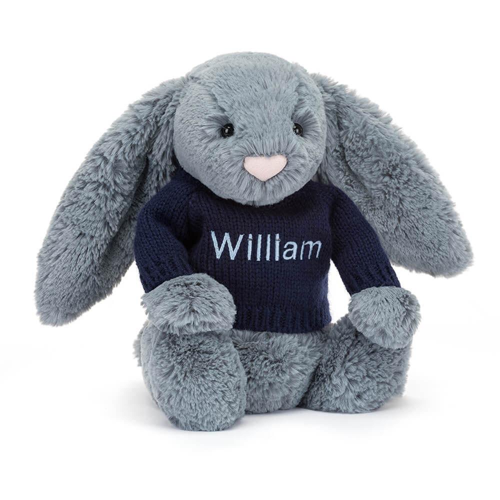 Peluche Bébé Jellycat Bashful Dusky Bunny,31cm x 12cm x 9cm Bleu | 06159-POTC