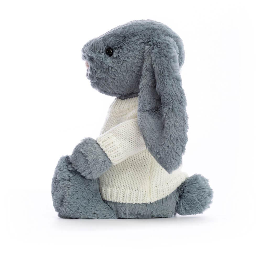 Peluche Bébé Jellycat Bashful Dusky Bunny with Cream,31cm x 12cm x 9cm Bleu | 87543-JFIU