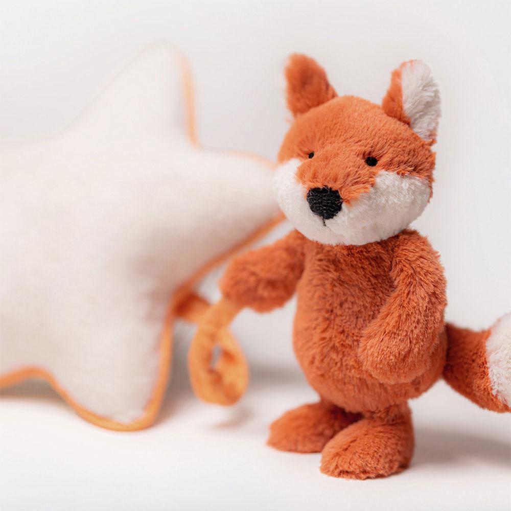 Peluche Bébé Jellycat Bashful Fox Cub Musical Pull,30cm x 20cm x 6cm Orange | 96140-TJCQ