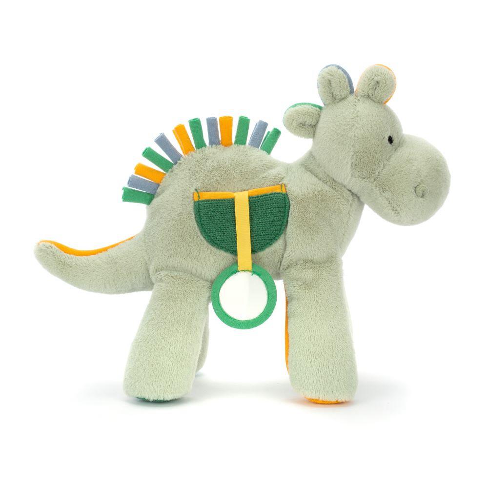 Peluche Bébé Jellycat Peek-a-Book Dino Activity Toy,20cm x 8cm Vert | 18490-RWSC