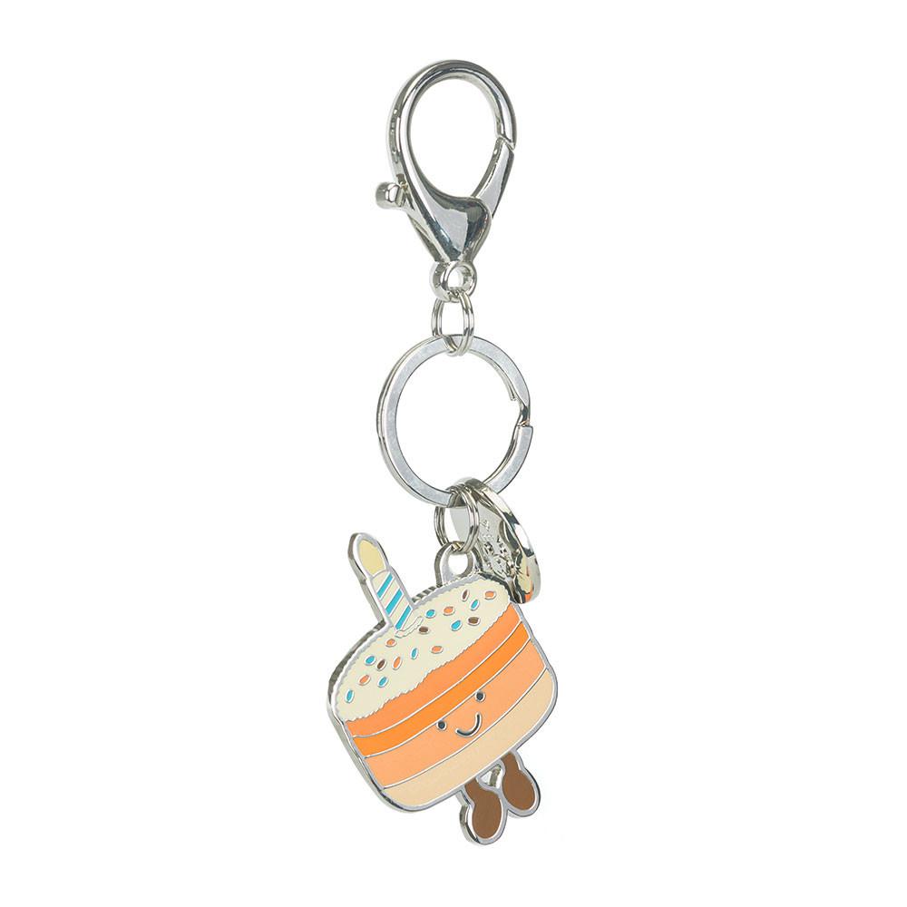 Peluche Breloque De Sac Jellycat Amuseables Jellina Birthday Cake Keyring,11cm x 3.3cm x 0.3cm Orange | 35607-BQJT