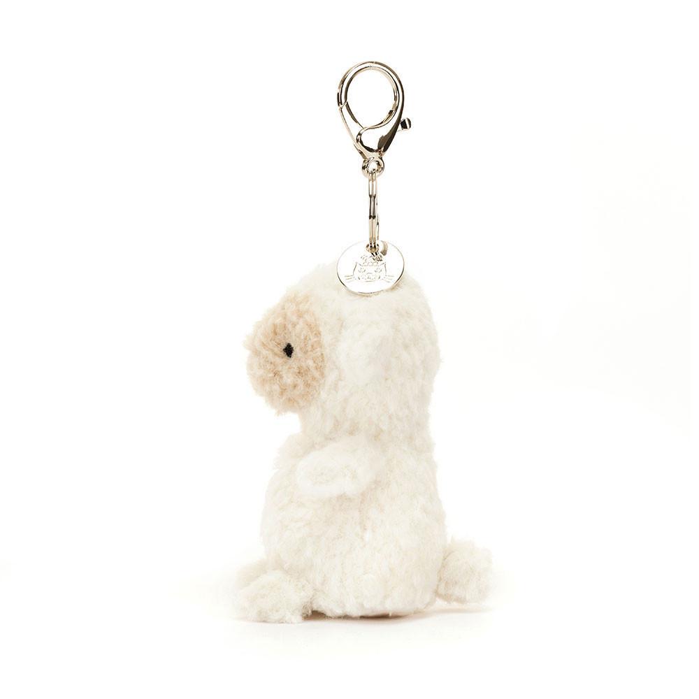 Peluche Breloque De Sac Jellycat Little Lamb,17cm x 6cm x 8cm Blanche | 73206-KAUR
