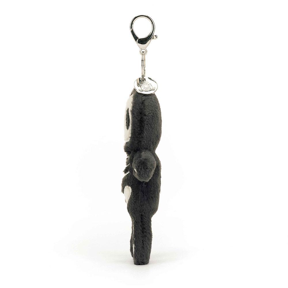 Peluche Breloque De Sac Jellycat Skeleton Bob,20cm x 11cm x 2cm Noir | 46857-USWR