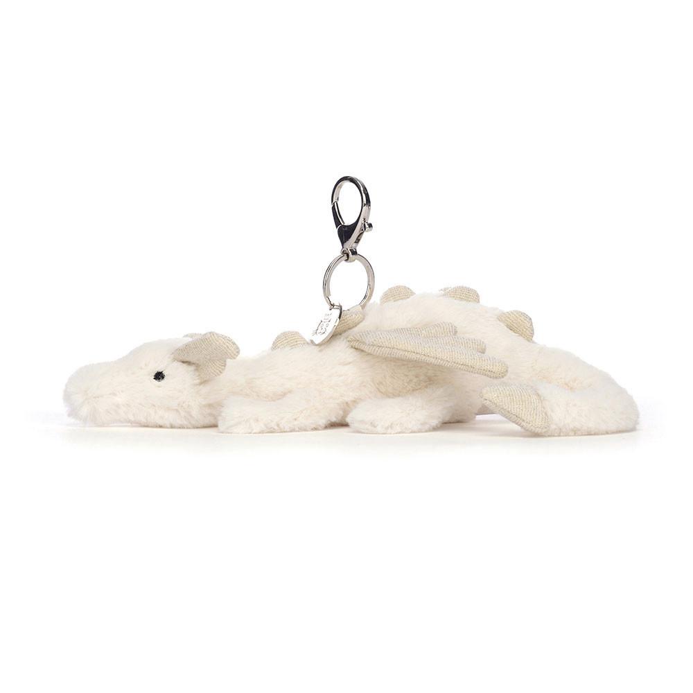 Peluche Breloque De Sac Jellycat Snow Dragon,12cm x 8cm x 22cm Blanche | 64730-AMJP