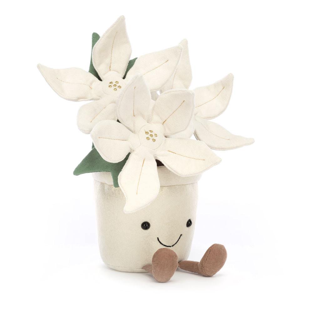Plantes Jellycat Peluche Amuseables Gold Poinsettia,25cm x 10cm x 10cm Blanche | 82576-ZRVW