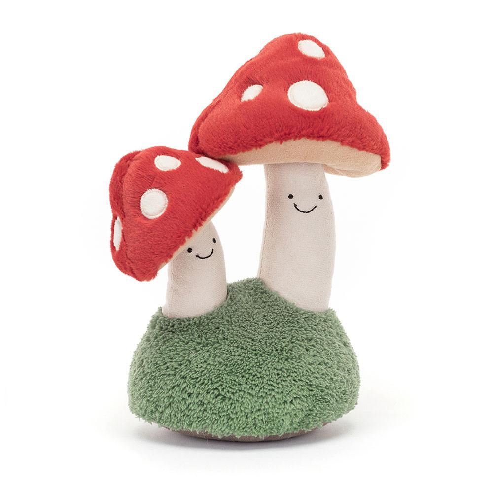 Plantes Jellycat Peluche Amuseables Pair of Toadstools,25cm x 13cm x 11cm Rouge | 94731-VPFN
