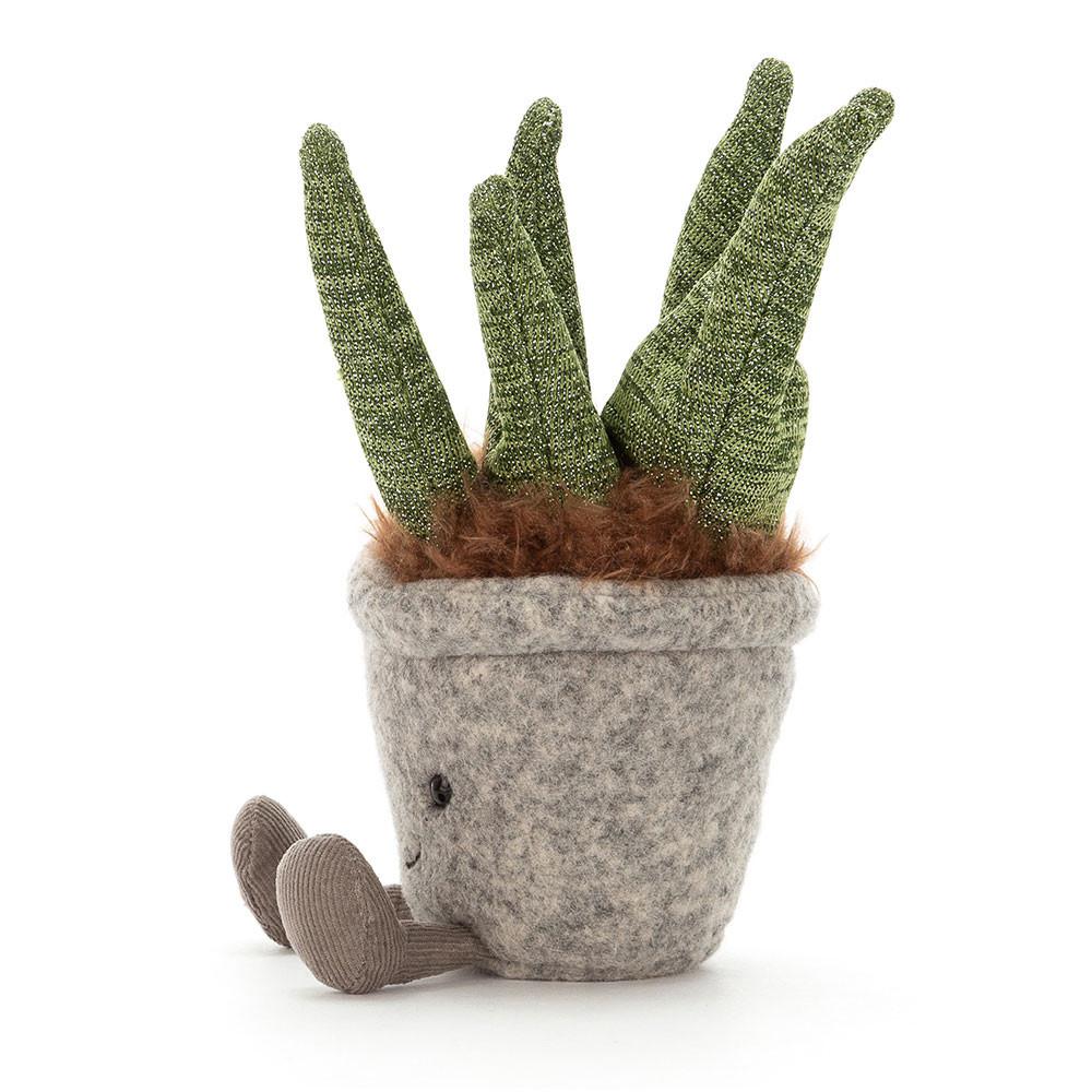 Plantes Jellycat Peluche Amuseables Silly Succulent Aloe,21cm x 7cm x 6cm Vert | 48701-JUTV