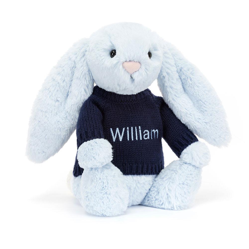 Pulls Jellycat Bashful Bunny,31cm x 12cm x 9cm Bleu | 97150-AKDV