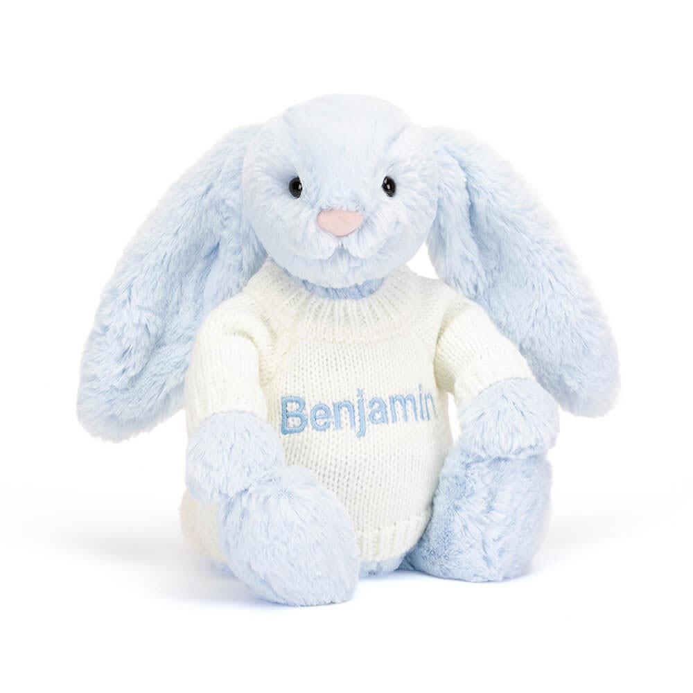 Pulls Jellycat Bashful Bunny with Cream,31cm x 12cm x 9cm Bleu | 70519-RAKE
