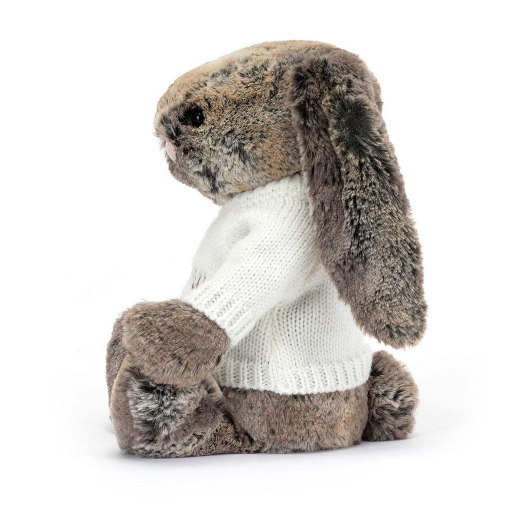 Pulls Jellycat Bashful Cottontail Bunny with Cream,31cm x 12cm x 9cm Marron | 32190-FCVM