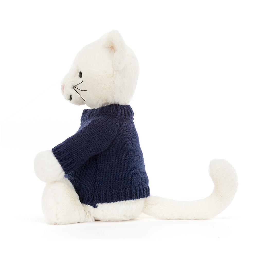 Pulls Jellycat Bashful Cream Kitten,31cm x 12cm x 9cm Blanche | 41935-UQRC