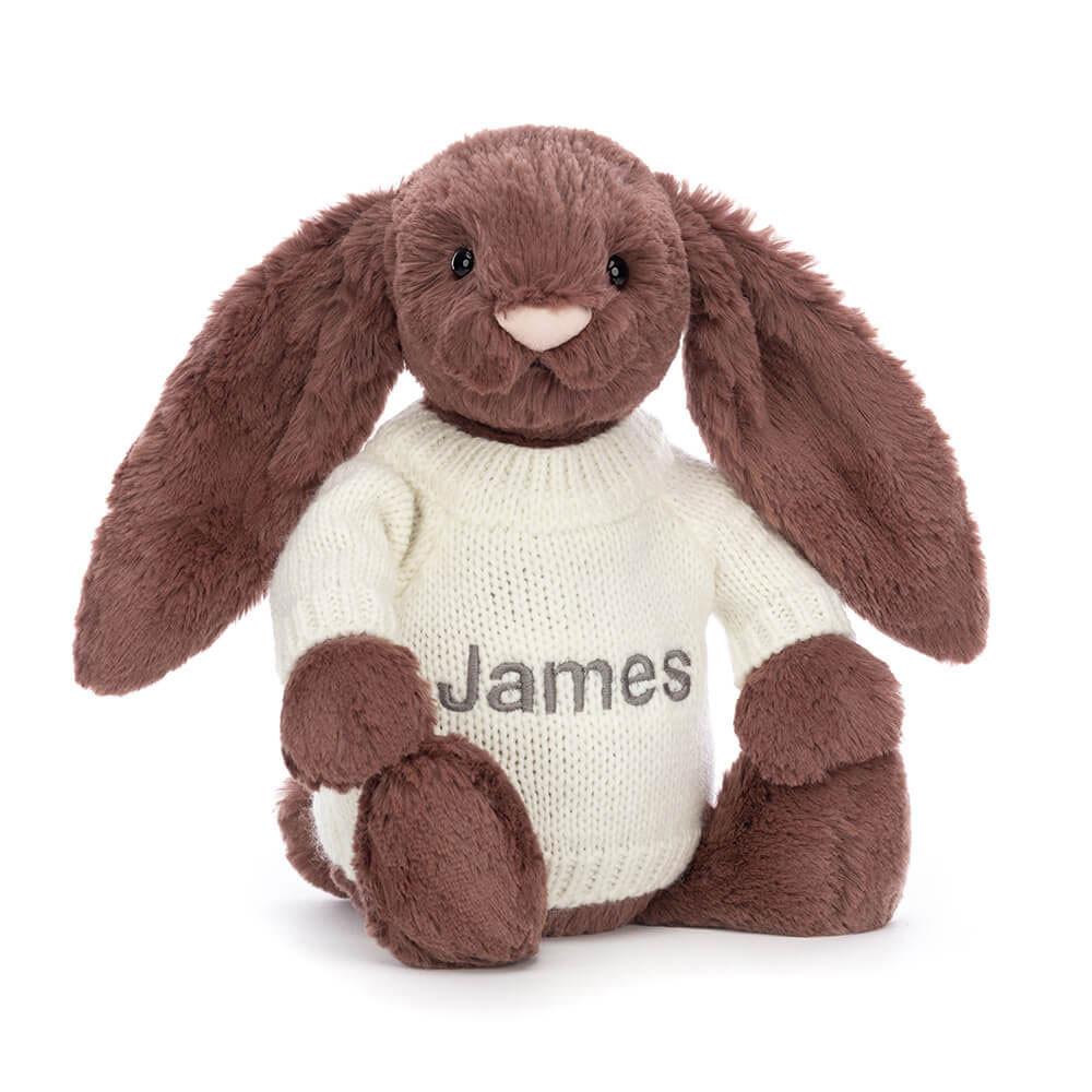 Pulls Jellycat Bashful Fudge Bunny with Cream,31cm x 12cm x 9cm Marron | 07619-KHWO