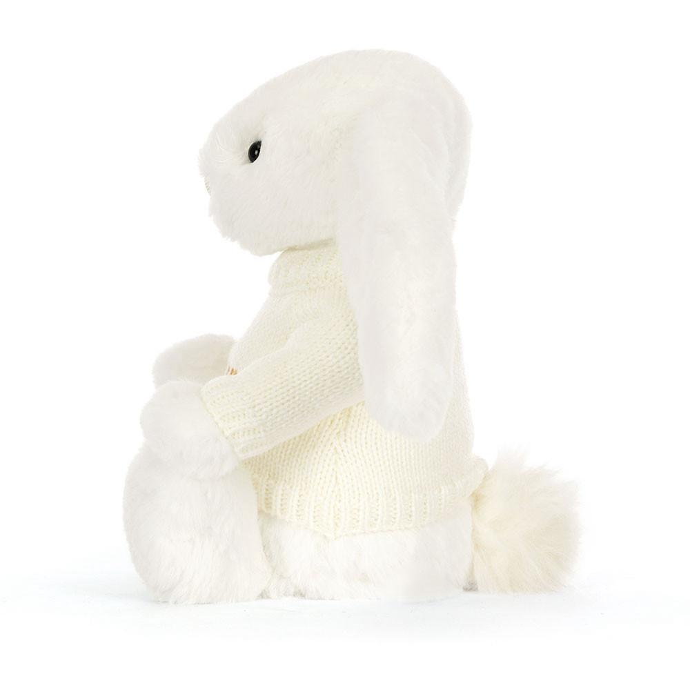 Pulls Jellycat Bashful Luxe Bunny Luna with Cream,31cm x 12cm x 9cm Blanche | 75129-VNIU
