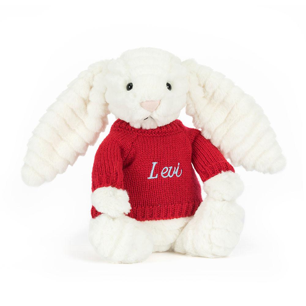Pulls Jellycat Bashful Luxe Bunny Nimbus,31cm x 12cm x 9cm Blanche | 70395-EHAQ