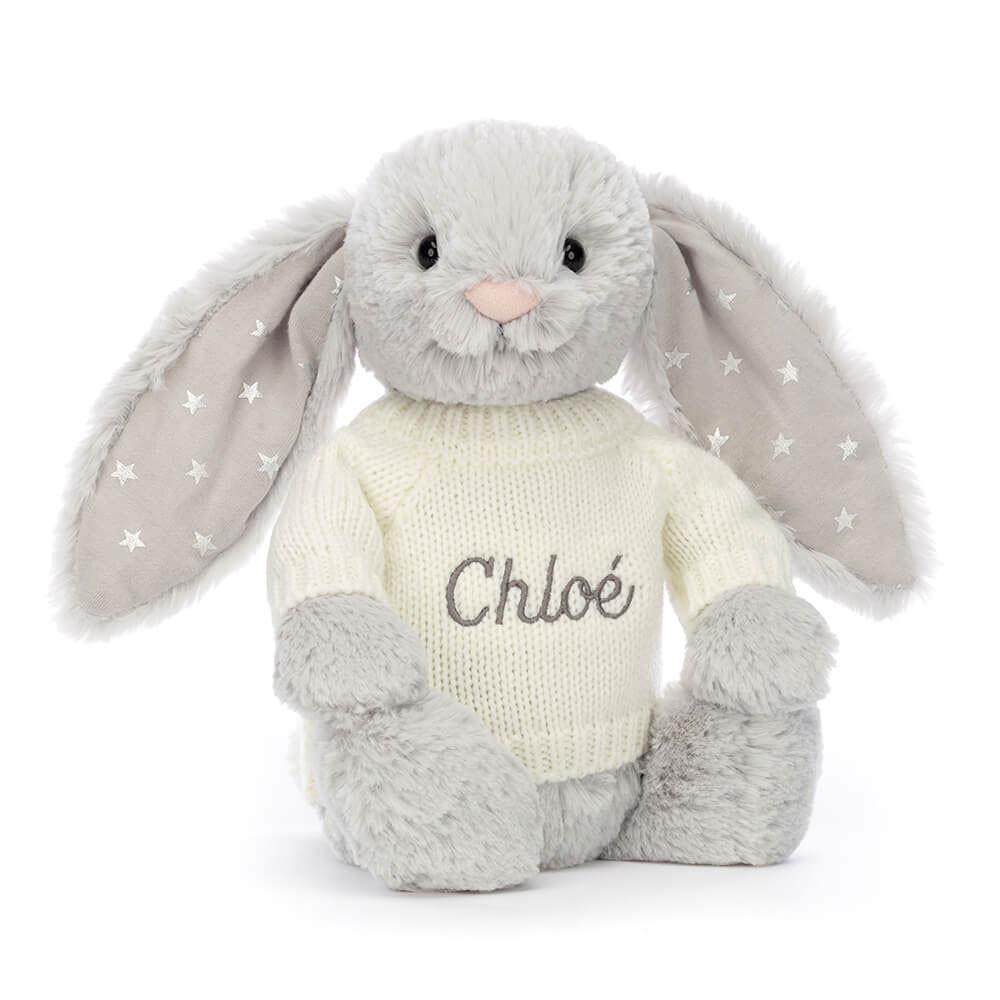 Pulls Jellycat Bashful Shimmer Bunny with Cream,31cm x 12cm x 9cm Grise | 95203-HMNE