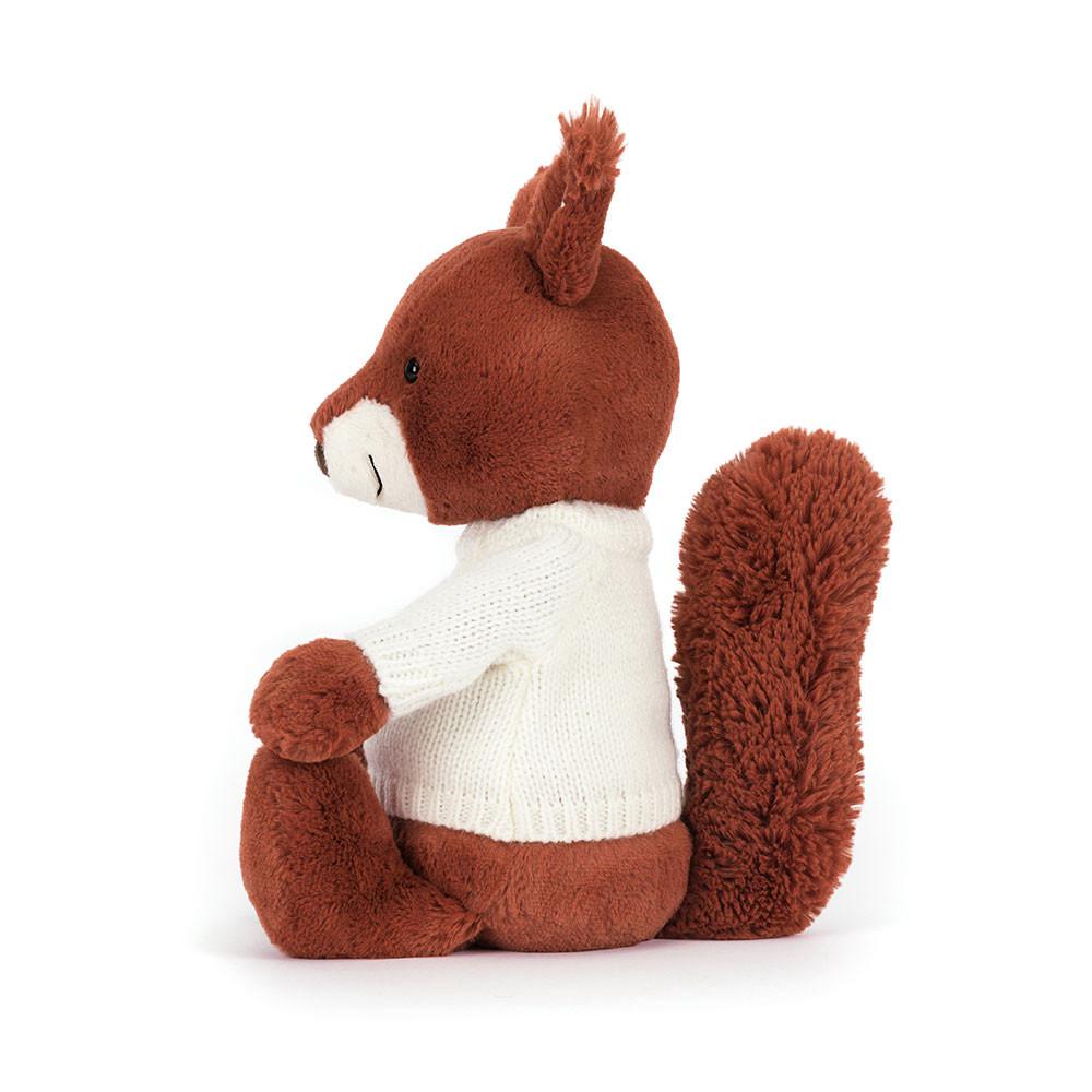Pulls Jellycat Bashful Squirrel with Cream,31cm x 12cm x 9cm Rouge | 46719-LBNX