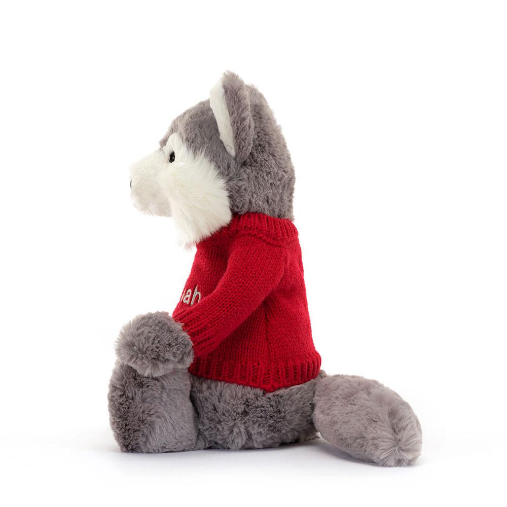 Pulls Jellycat Bashful Wolf,31cm x 12cm x 9cm Grise | 06953-KPFY