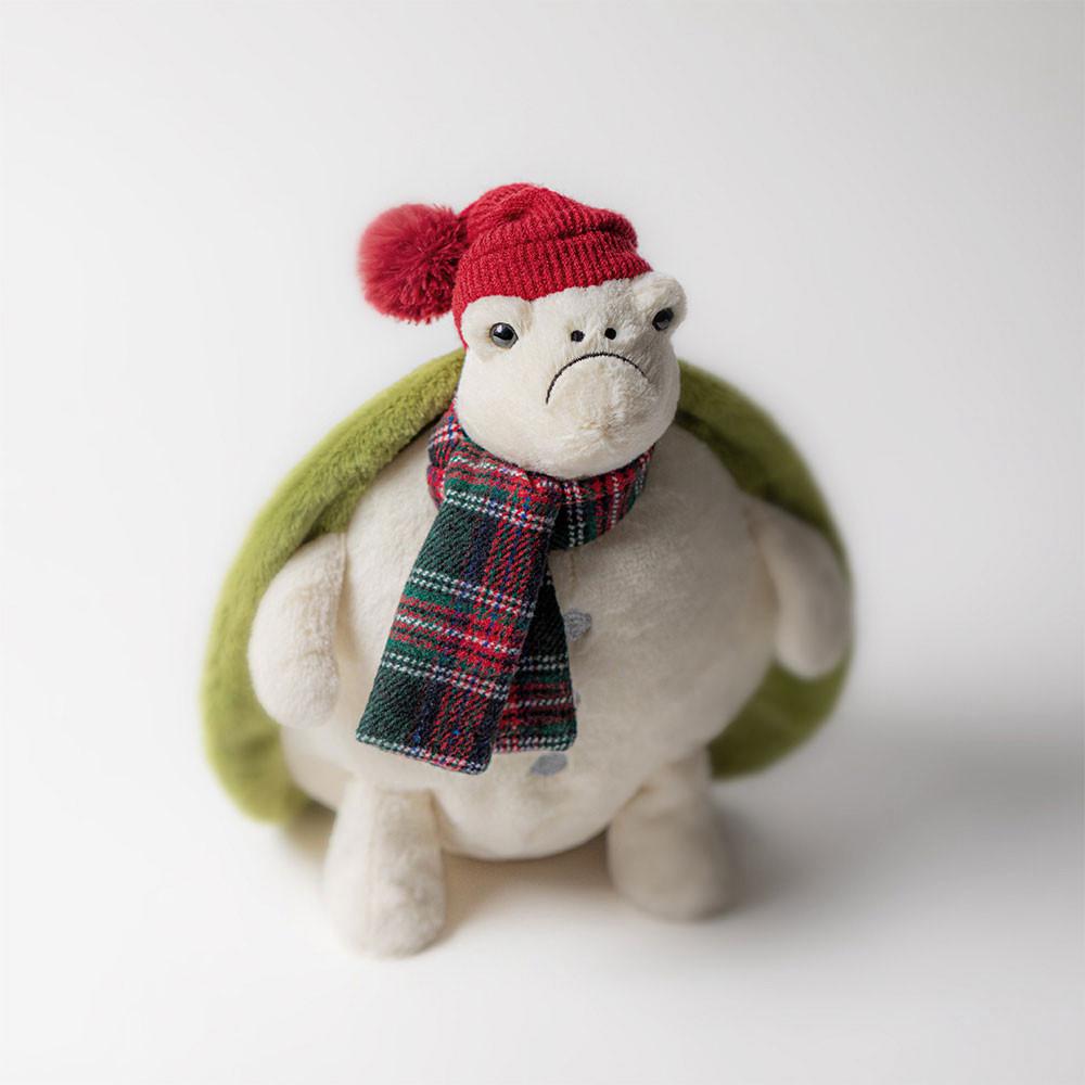 Reptiles Jellycat Peluche Snowman Timmy Turtle,28cm x 20cm x 16cm Blanche | 43716-TQUZ