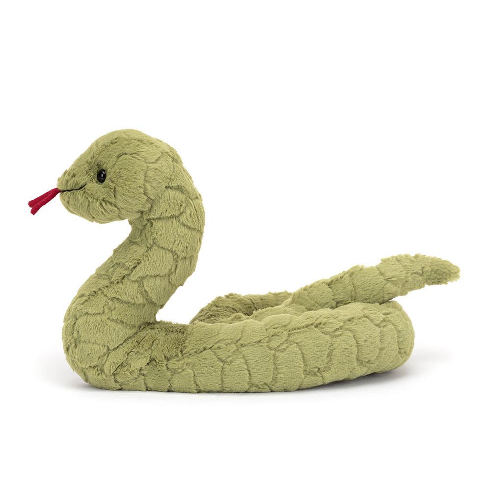 Reptiles Jellycat Peluche Stevie Snake,19cm x 10cm x 24cm Vert | 58492-YGRS