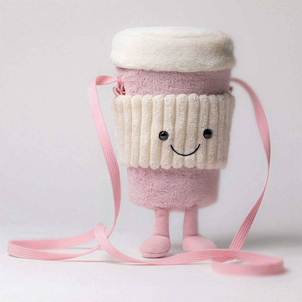 Sacs Jellycat Amuseables Coffee-To-Go Pink,20cm x 9cm x 9cm Rose | 80417-FACW