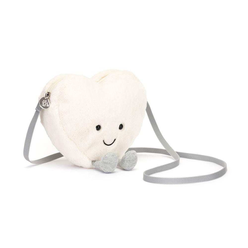 Sacs Jellycat Amuseables Cream Heart,17cm x 18cm x 5cm Blanche | 12736-TFAZ