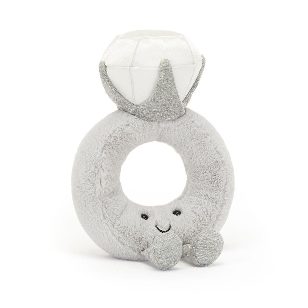 Saint Valentin Jellycat Peluche Amuseables Diamond Ring,20cm x 12cm x 5cm Grise | 05683-PXKC
