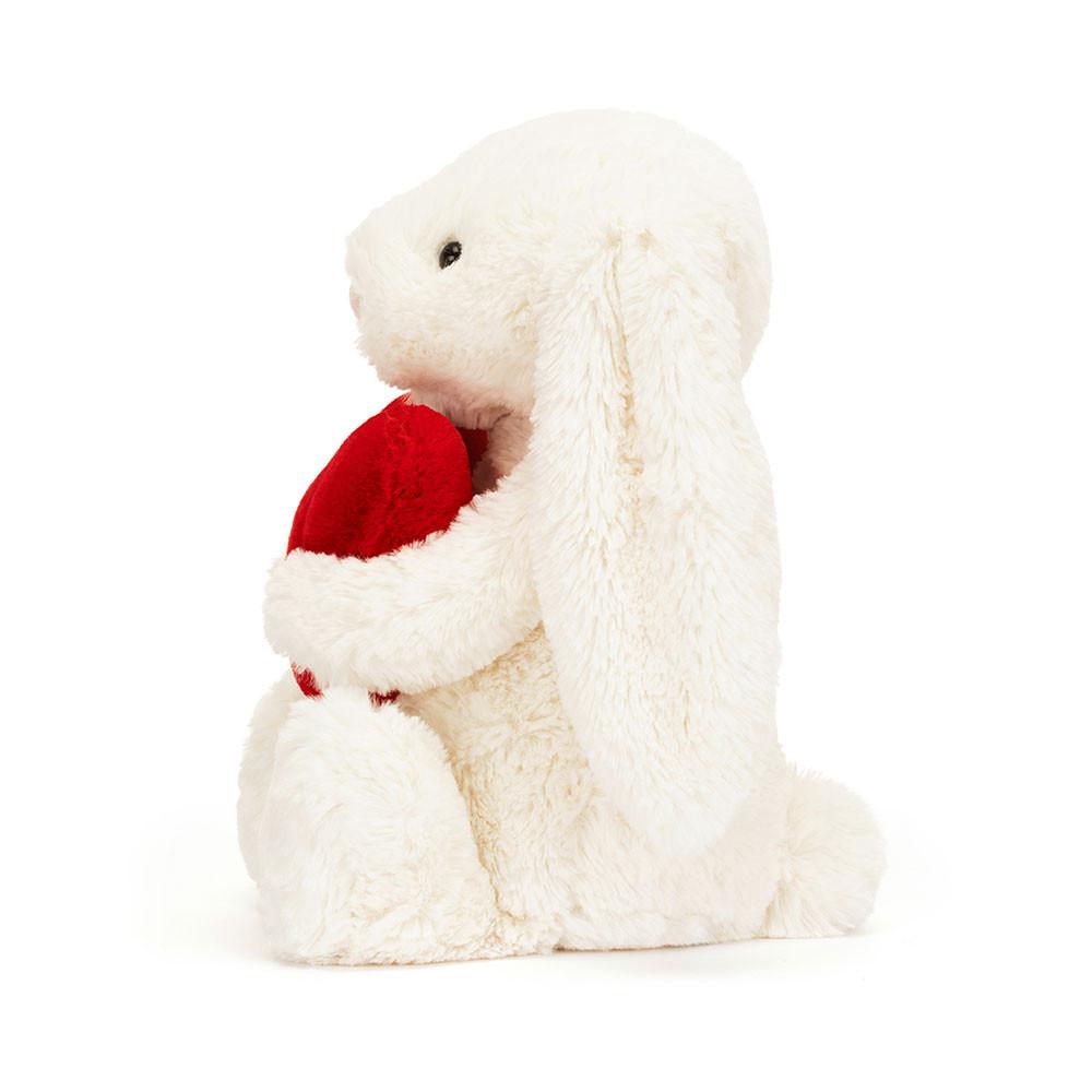Saint Valentin Jellycat Peluche Bashful Love Heart Bunny,31cm x 12cm x 9cm Blanche | 81753-XTOY