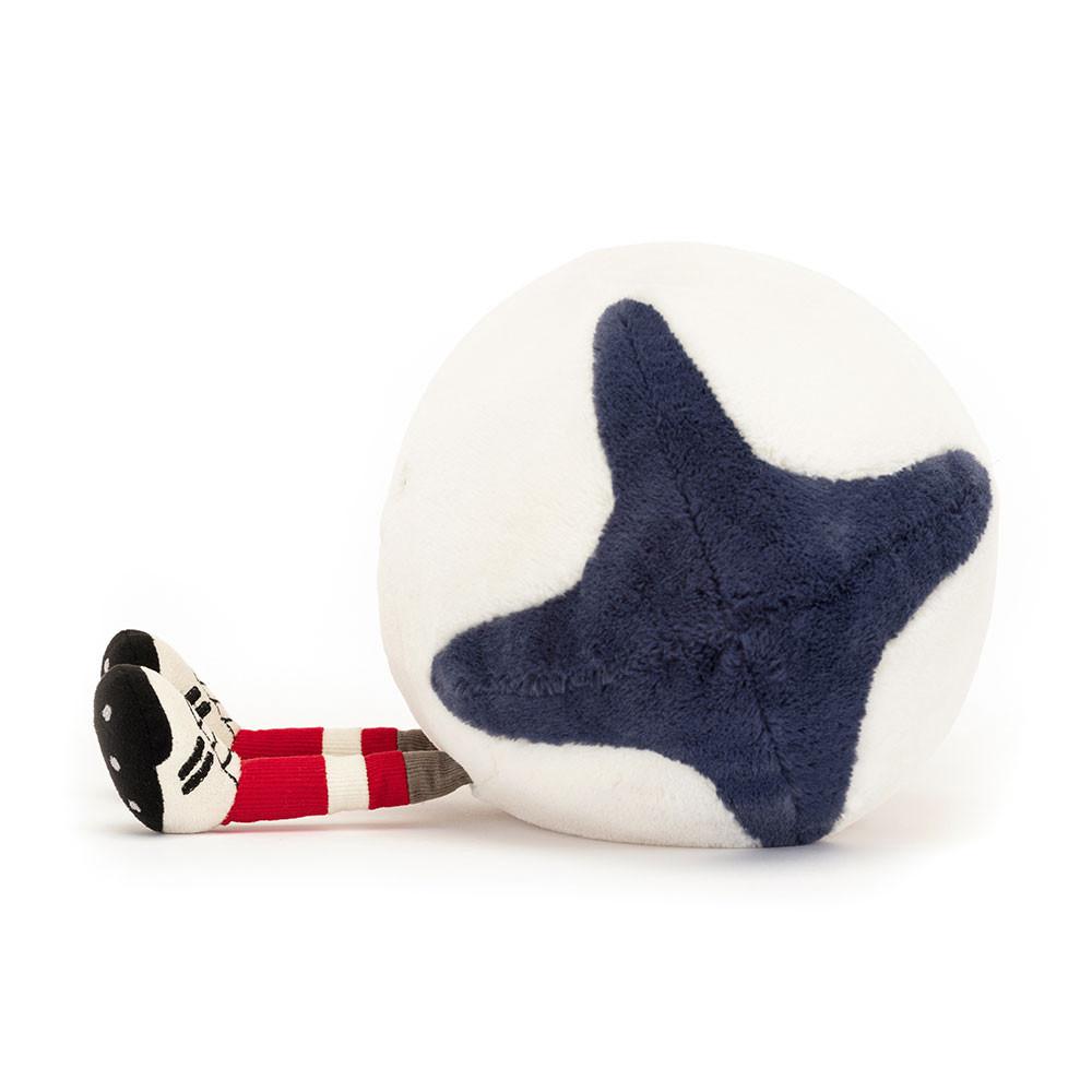 Sports Jellycat Peluche Amuseables Sports Rugby Ball,18cm x 29cm x 13cm Blanche | 08675-SECK