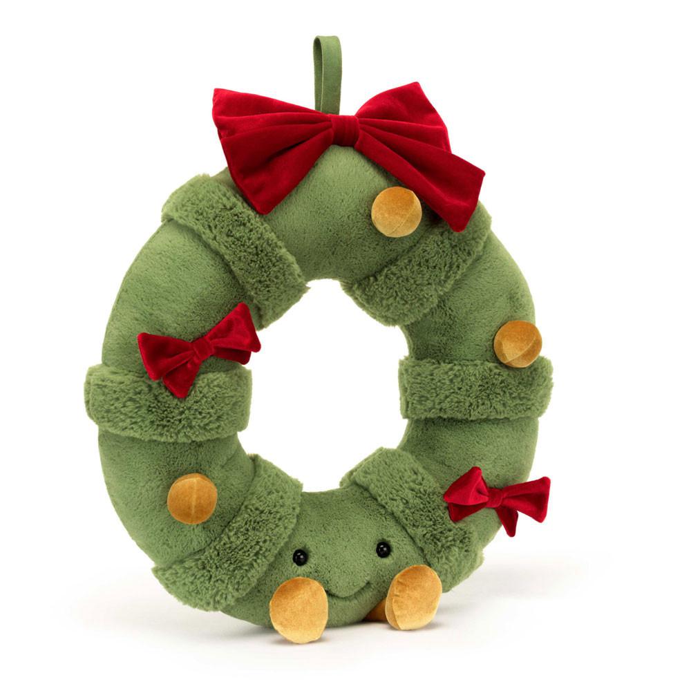 Woodland Jellycat Peluche Amuseables Decorated Christmas Wreath,44cm x 37cm x 9cm Vert | 26714-URQP