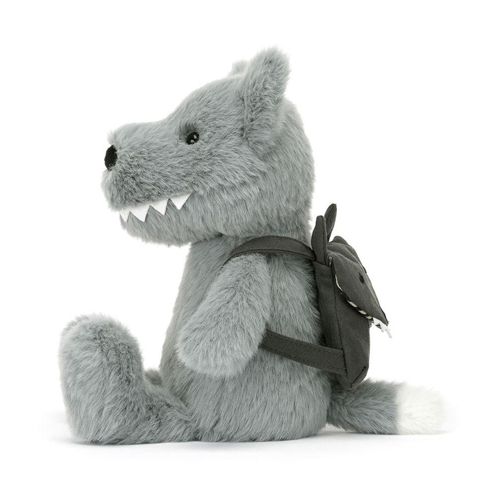 Woodland Jellycat Peluche Backpack Wolf,22cm x 9cm x 8cm Grise | 69054-DWOA