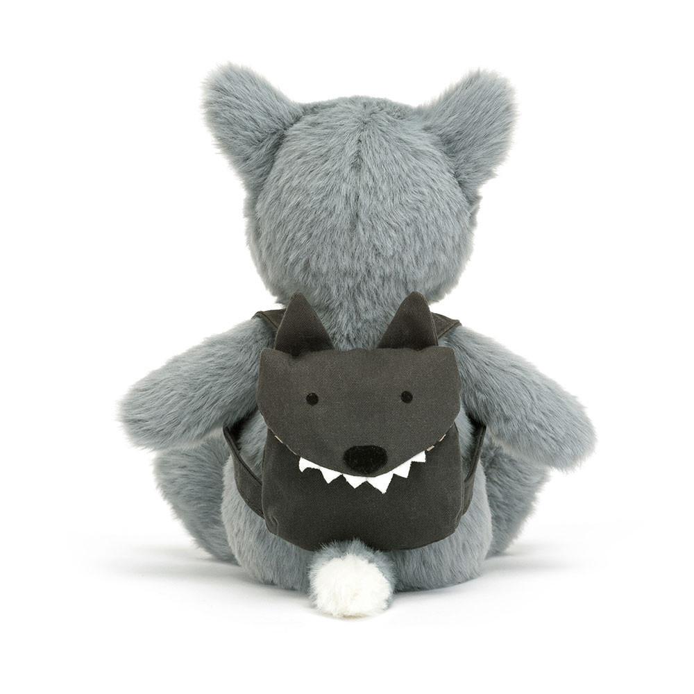 Woodland Jellycat Peluche Backpack Wolf,22cm x 9cm x 8cm Grise | 69054-DWOA