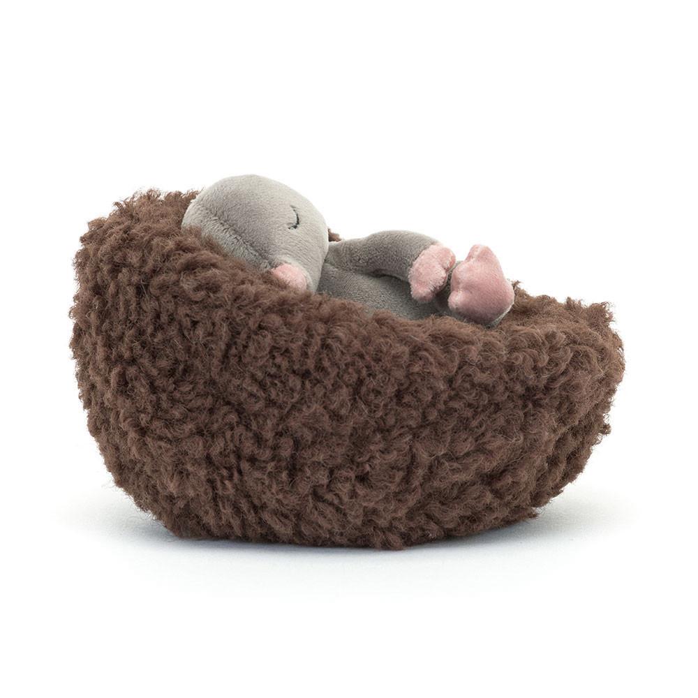 Woodland Jellycat Peluche Hibernating Mole,9cm x 13cm x 13cm Grise | 05941-NPRI