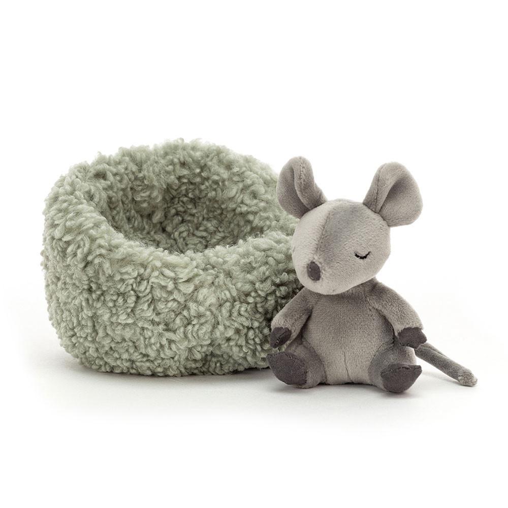 Woodland Jellycat Peluche Hibernating Mouse,9cm x 13cm x 13cm Grise | 41862-DFUR