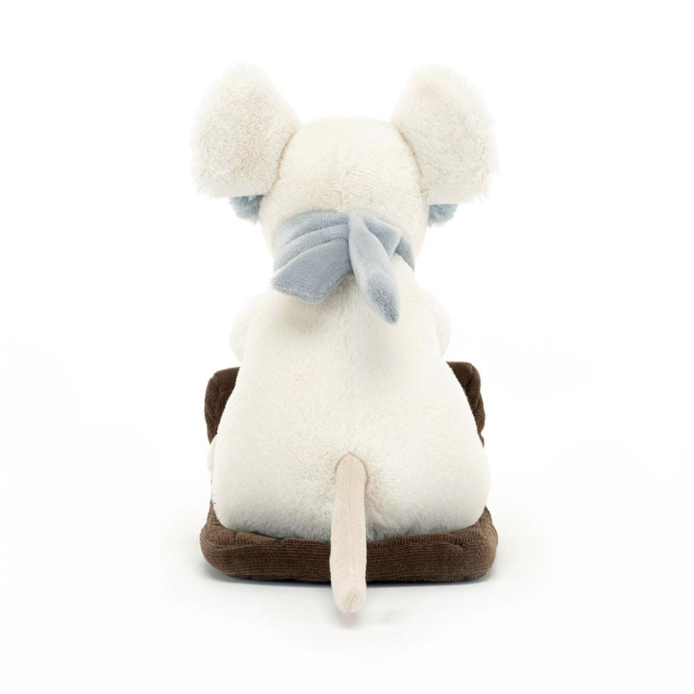 Woodland Jellycat Peluche Merry Mouse Sleighing,18cm x 11cm x 17cm Blanche | 80129-AYIS