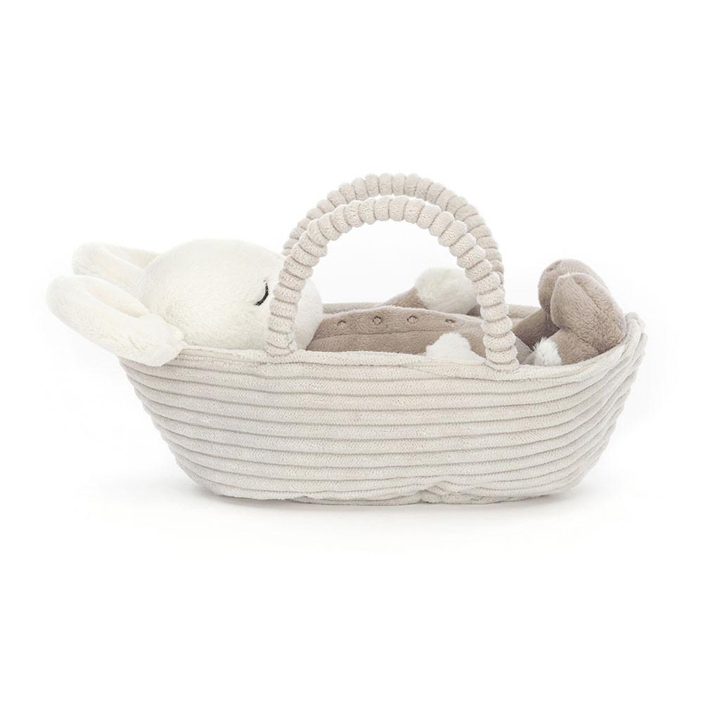 Woodland Jellycat Peluche Rock-a-Bye Mouse,12cm x 9cm x 20cm Blanche | 20856-QUXE